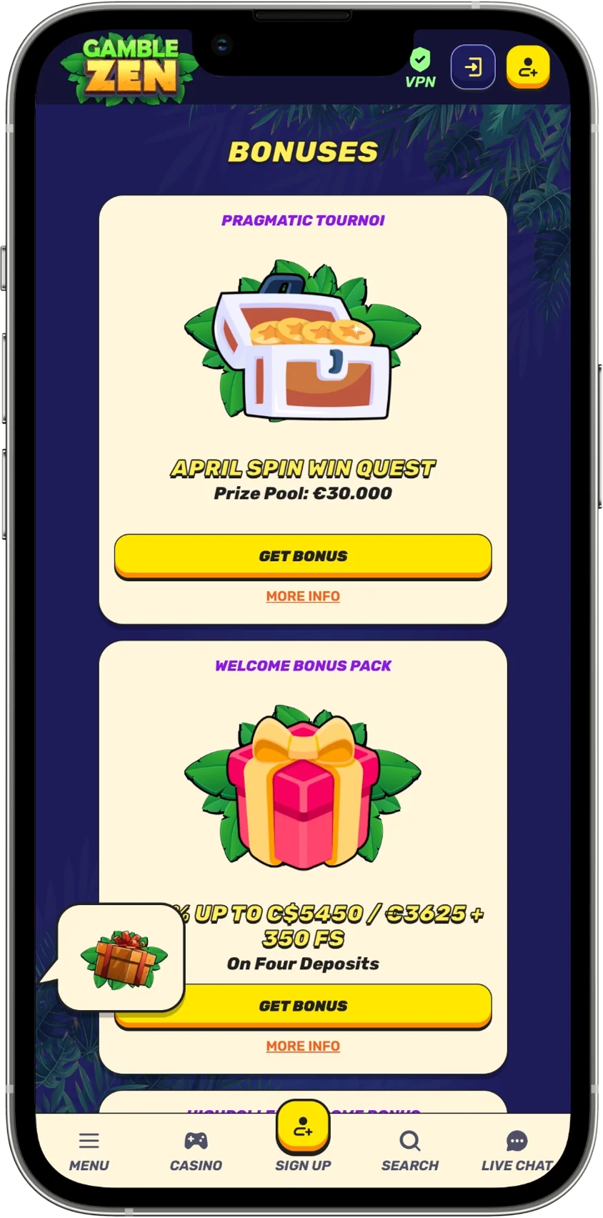mobile bonuses